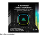 CORSAIR iCUE H60i RGB PRO XT, 120mm Radiator, Single 120mm PWM Fan, Software Control, Liquid CPU Cooler