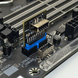 USB 3.1 Type C Front Panel Socket Board USB3.0 19Pin to TYPE-E 20Pin Adapter