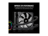 CORSAIR iCUE H60i RGB PRO XT, 120mm Radiator, Single 120mm PWM Fan, Software Control, Liquid CPU Cooler