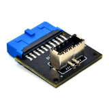 USB 3.1 Type C Front Panel Socket Board USB3.0 19Pin to TYPE-E 20Pin Adapter