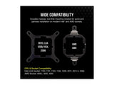 CORSAIR iCUE H60i RGB PRO XT, 120mm Radiator, Single 120mm PWM Fan, Software Control, Liquid CPU Cooler