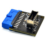 USB 3.1 Type C Front Panel Socket Board USB3.0 19Pin to TYPE-E 20Pin Adapter
