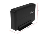 Rosewill RX307-PU3-35B - 3.5" Hard Drive Enclosure - SATA III, USB 3.0, Energy Saving, UASP, Black Aluminum & ABS Plastic